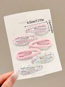 60/36/24/12 Pcs Multi-Color Printed Hair Clips Set, Cute Y2K Hair Accessories, Sweet Patterned Hair Clips For Girls & Women, Daily Wear&Party - Multicolor - View 4