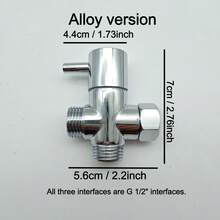 3-Way Shower Diverter Valve, G1/2 Inch Universal Thread Interface, Zinc Alloy Construction, Multi-Scene Flexible Installation, Sturdy Durable Shower Switch Valve For Bathroom Shower System - G 1/2" - View 9