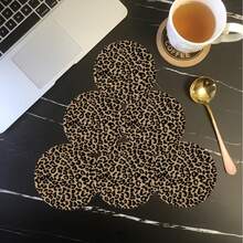 6 buah Tatakan Gelas Akrilik Motif Leopard 2D Datar, Hadiah Natal, Cocok untuk Dekorasi Rumah, Acara Keluarga, Kafe, Kantor, Hadiah Natal Halloween - Motif macan tutul - View 5