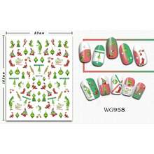 The Grinch The Christmas Decoration Stickers Prop Display Decals Most Popular Stickers For Boys & Girls New Year Gift - Multicolor - View 10