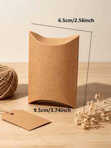 10/20/50 Buah Kotak Kado Bantal Kertas Kraft Kotak Souvenir Pesta untuk Pernikahan Ulang Tahun Kemasan Permen Cokelat - View 4