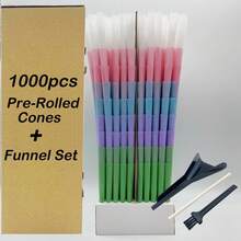 1000/200/100/50/30pcs/Set Large Pre-Rolled Cone Set | 110mm Slow Burning Multicolor Professional Pre-Rolled Cones Premium Packaging Tubes | For Smoking - Perfect Gift For Him - View 12