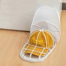 1 Set Hat Washing Rack For Washing Machine With Mesh Bag Baseball Cap Cleaning Device Protective Washing Frame Hat Storage Organizer Cap Wash Cover/Cleaning Protector Suitable For Washing Various Hats - Multicolor - View 3