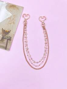 Fashion Rhinestone Pearl Bag Chain, Personalized Bag Charm, Wallet Pendant And Chain, Charming Bag Accessory, Women's Shoulder Bag Accessory, Room Decor, Multi-Layer Chain Bag Accessory, Gift For Women - Multicolor - View 4