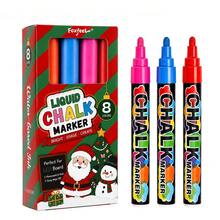 1pc 6/8/12/24 Colors Washable And Wet-Wipeable Liquid Chalk Markers, Suitable For Blackboard, Blackboard Signs, Whiteboard, LED Glass Window, Car Window Painting Advertising Chalk Marker Pens, Essential Back To School Learning Stationery - Multicolor - View 10