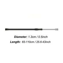 Adjustable Telescopic Curtain Rod/Shower Curtain Rod - Heavy Duty Extendable Rod, No Drilling Installation, Suitable For Shower, Wardrobe, Window, Towel Rack - Steel & Plastic Home Accessory - White - View 32