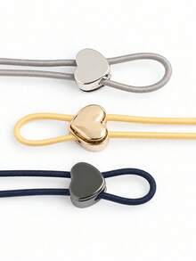 12/8/4/1pc/Set Multi-Functional Heart-Shaped Double-Hole Cord Lock (Silver/Gunmetal/Black), Spring Buckle Adjuster, Commonly Used For Hoodie, Backpack Or Clothing Drawstring Adjustment, Clothing Accessories - Multiple Styles - View 9