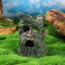 2PCS Fish Tank Decor Egyptian Pyramid Tree Hole Resin Ornament Aquarium Decoration Fish Shrimp Spawning Hiding Cave Craft - Happy Aquarium - View 3