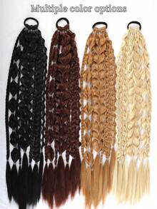 24 Inch Synthetic Fiber Handmade Mixed-Color Lantern Bubble Twist Braids – Daily & Vacation Style Hair Extensions, Suitable For - Multicolor - View 7
