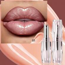 Lipstik Pelembap dengan Warna Suhu yang Melembapkan, Lipstik Halus dan Mengkilap untuk Wanita, Perawatan Bibir dengan Warna Tipis yang Melembapkan untuk Riasan Sehari-hari - tidak ada - View 8