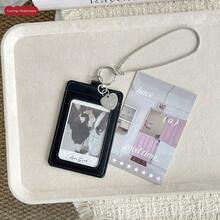 Ins Snake Bone Chain Leather Card Holder Wrist Strap 3 Inch Small Card Protective Sleeve ID Badge Bus Card Meal Card Multi-Slot Korean Style - A - View 13