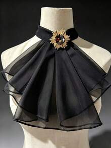 Women's Victorian Style Ruffle High Neck Detachable Pleated Collar Accessory For Shirts And Dresses - White - View 10