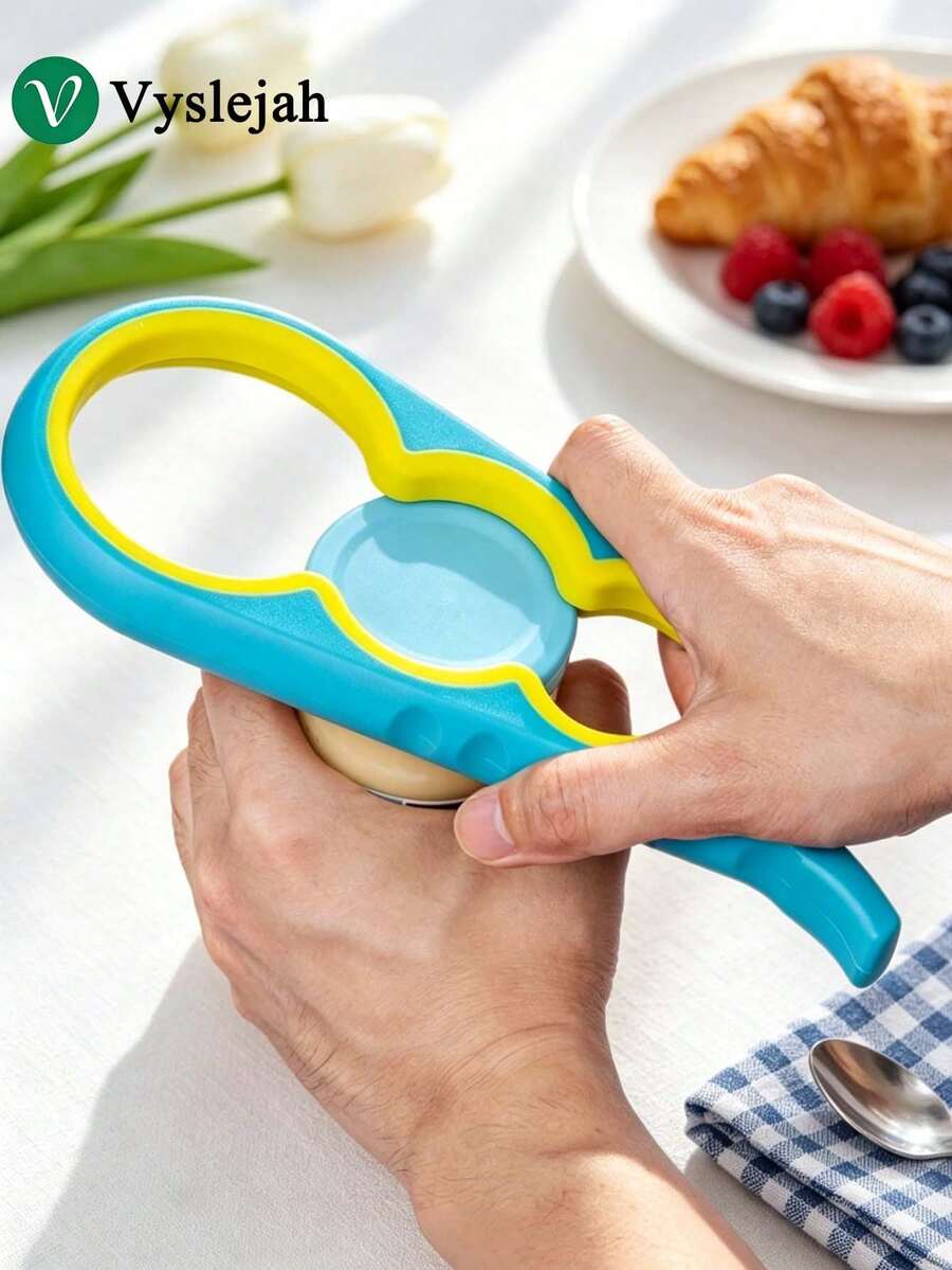 Vyslejah Bottle Opener Tool, Suitable For Weak Hands, Elderly With Arthritis, 5-In-1 Multi-Function Bottle Opener Cap Opener For Arthritis Hands, Non-Slip Rubber Grip Pad - Multi-color - View 1