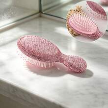 1pc Portable Luxury Diamond Inlaid Mini Air Cushion Brush, Scalp Massage Comb, Anti-Static Smooth Styling Hairbrush, Suitable For Home, Travel And Touch-Up Haircare Tool - Multicolor - View 13
