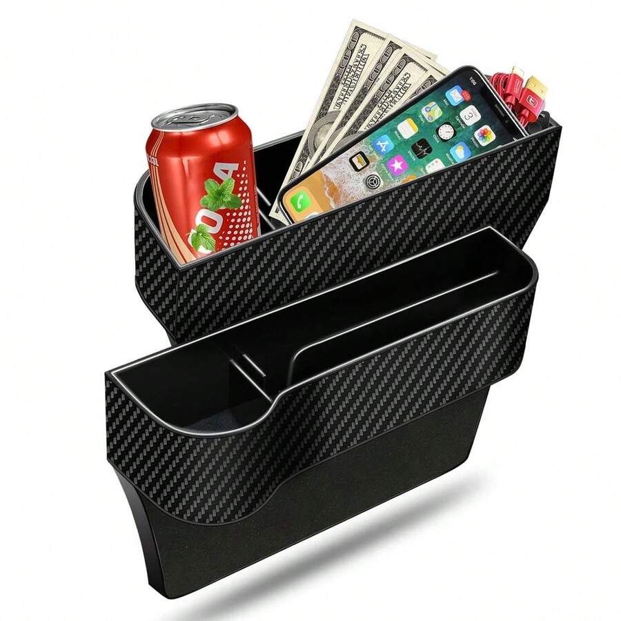 Car Seat Gap Storage Box, Multi-Functional Car Seat Storage Box, Can Store Mobile Phones, Keys, And Car Utility Accessories - A - View 1