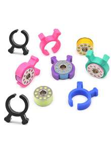20/10/1pc Heavy Duty Spool Clamp Protector With Threaded Lock - Fits All Spool Sizes (Inner/Outer Thread) - Multi-Color Options, Pipe Connector, Suitable For Automotive, HVAC And Plumbing - Compatible With Standard Valves And Fittings, Spool Holder, Prevents Spool End Detachment, Spool Fixing Clip, Spool Fixing Ring, Silicone Spool Ring - Multicolor - View 3