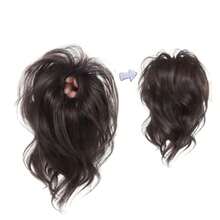 LYSW Mermaid Curl Fountain Short Ponytail Hair Extension For Women, Voluminous High Crown Hair Scrunchie, Natural Volume Boost Fluffy Seamless Ponytail HA2908 - Multicolor - View 7