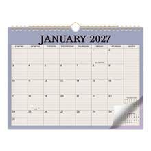 2027年1月至2027年12月掛牆日曆，創意極簡風12個月月計畫表，附掛鉤設計，可記錄行程與會議提醒，適合居家及辦公室時間管理日曆 - 彩色 - 查看 8
