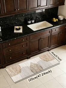 SANJIANGDI 1pc Vintage Floral Tile Pattern Kitchen Mat, 3.5mm Soft Rubber Material, Absorbent And Easy To Clean. Suitable For Hallway, Bathroom, Living Room, Outdoor Door Mat And Toilet. All Year Round Use, Suitable For Various Holidays. - Multicolor - View 12