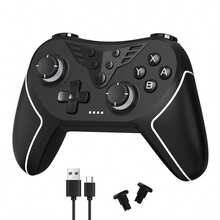 A Wireless Controller Compatible With Switch, Switch OLED, Switch Lite, PC. Features Hall-Effect Joysticks, Dual Vibration Motors, A 6-Axis Gyroscope, Macro Programming, Turbo Mode, One-Touch Wake-Up, And Screenshot Functionality. Ergonomic Design. - View 14
