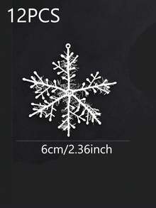 Christmas Snowflake Decorations - White Plastic Snowflakes, Suitable For Christmas Trees, Weddings And Window Decor, Ideal For Holiday And Party Celebrations, Create Christmas Atmosphere, Winter Essential - Multicolor - View 20