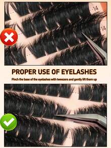 192pcs Thick False Eyelash Clusters, 200D D Curl, 10-18mm, Suitable For Beginners, Create Charming Dense Voluminous Lashes, Gift For Girls - D - View 8