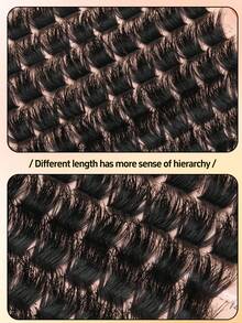160pcs Thick Eyelash Clusters, 200D D Curl, 10-18mm, Suitable For Beginners, Ideal Beginner Eyelash Clusters, Eyelash Clusters, Create Charming Thick And Curly Lashes, Eyelashes, False Eyelashes, Gift For Girls - D - View 4