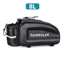 NEWBOLER Hard Shell Bicycle Trunk Bag 8L Large Capacity Bike Bag Waterproof Bike Rear Seat Rack Bag - Multicolor - View 14