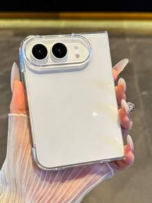 Apple 手機 DUO 二合一 PC 硬殼雙層分體式可折疊螢幕全包防摔保護殼,大窗鏡頭加高全覆蓋防摔,極簡裸手觸感,通勤日常商務適用 - 無色 - 查看 3