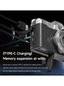 4K Vlogging Digital Camera, 64MP AF Autofocus Camera With 180° Flip Screen,16X Zoom & LED Fill Light, Compact Portable Digital Camera For Students Travel Selfie Video Recording - View 11