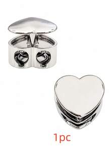 12/8/4/1pc/Set Multi-Functional Heart-Shaped Double-Hole Cord Lock (Silver/Gunmetal/Black), Spring Buckle Adjuster, Commonly Used For Hoodie, Backpack Or Clothing Drawstring Adjustment, Clothing Accessories - Multiple Styles - View 13