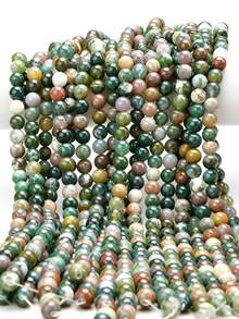 Yumfeel 1 Strand Natural Agate Loose Beads, Length 38cm/15 Inches, Size 4/6/8/10mm Smooth Round Beads, Suitable For DIY Necklace And Bracelet, Jewelry Making Material Spacer Beads - India Agate - View 7