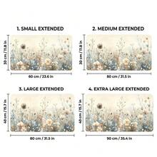 Exquisite Floral Stamen Light Tone Pattern Gaming Mouse Pad, Non-Slip Rubber Desk Mat, Smooth Sliding Surface, Suitable For Computer Laptop Office Home, Soft Abstract Art Decoration, Back To School Supplies - A - View 11