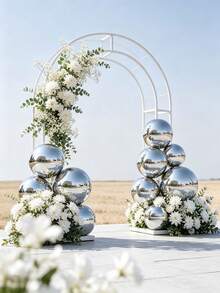 20/10/5/2pcs Silver Inflatable Mirror Reflective 4D Aluminum Foil Balloon Set - Reusable Disco Balloons Suitable For Birthday Party Decor, Holidays, Weddings And Various Events - Multicolor - View 1