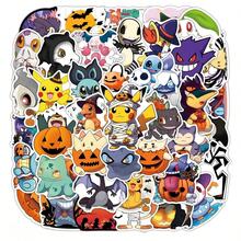 1set/50pcs Anime Cartoon Monster Halloween Theme Vinyl Sticker Pack, Waterproof Decorative Stickers, Pumpkin Ghost Character Stickers, Suitable For Laptops, Water Bottles, Luggage, Scrapbooks, Party Favors And Halloween Decorations - Multicolor - View 1