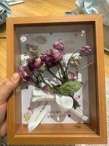 1件雙面鏤空木製與壓克力相框 6x8/8x10英吋 3D懸浮展示架，適合乾燥花，現代牆面/桌面裝飾，秋季藝廊牆必備，節日禮物靈感，辦公空間升級，居家裝飾分享首選 - 多色 - 查看 3