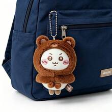 Miniso Series Fluffy Season Bear Hood Plush Key Charm, Cute Anime Character Plush Pendant, Bag Decor Accessory,  Usagi Hachiware Optional(1pc) - Multicolor - View 6
