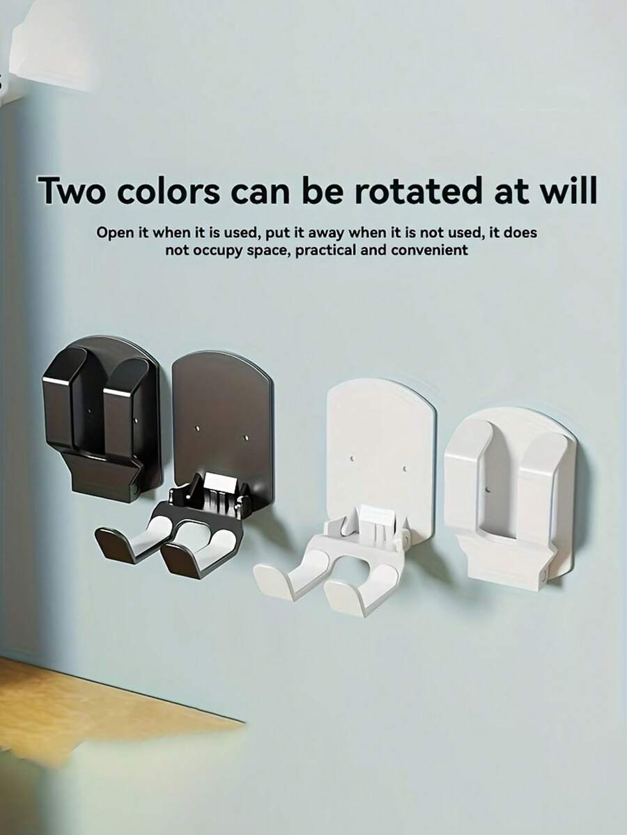 No-Drill Multi-Function Wall Mount, Adhesive Headphone And Game Controller Holder, Drill-Free Storage Shelf, Computer Headset Stand, Over-The-Head Hook, Headset Organizer, Student Dorm Adhesive Wall Mount Phone Holder - Multicolor - View 1