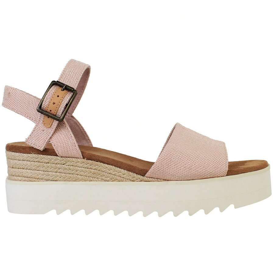 Toms Diana Womens Pink Wedge Sandals - Pink - View 1
