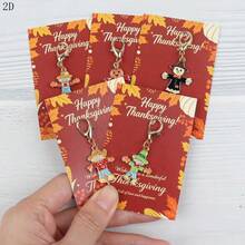 5pcs Cute Scarecrow Keychains With Thank You Cards, Suitable As Small Gifts For Thanksgiving, Christmas, For Family, Friends, Colleagues And Teachers - Multicolor - View 9