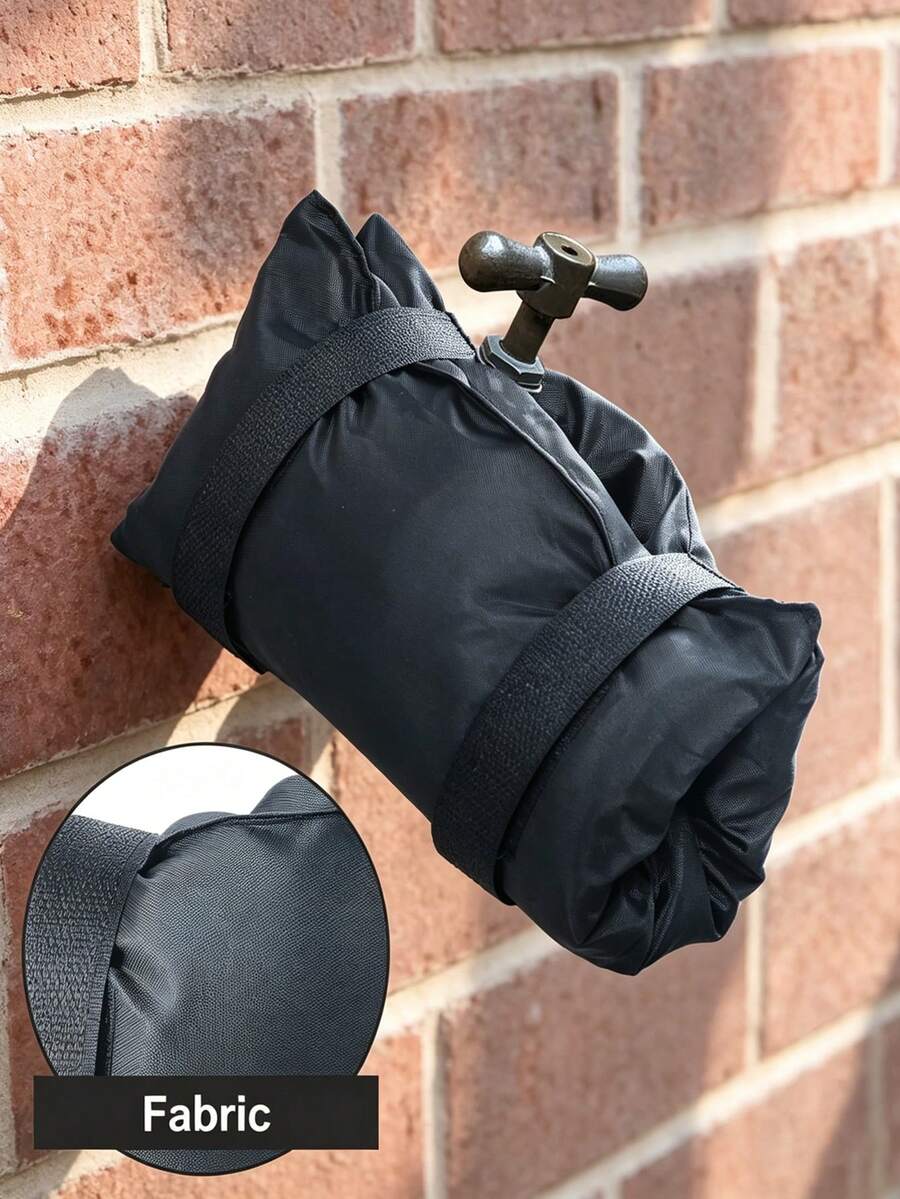 1pc Outdoor Faucet Anti-Freeze Insulation Cover, Thickened Waterproof Fabric For Thermal Insulation And Leak Prevention, Wide Strap For Secure Fit And Easy Installation Without Tools, Foldable And Compact For Space-Saving Storage, Reusable, Winter Protection For Garden, Balcony, Outdoor Faucets, Garage Exposed Water Pipes, Essential Winter Water Pipe Anti-Freeze Supplies For Home And Property, Practical Winter Home Gift For Friends And Family