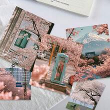 SCXXBSW 15pcs "Cherry Blossoms Falling In The Woods" Card Wall Decal For Room Decor; Greeting Card For Friends And Loved Ones; Romantic, Nostalgic Style; Suitable For Diaries And Scrapbooks - 15pcs - View 7