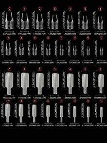 60PCS Double-Sided Clip Matte Nail Extension Tips, Long Pointed, Short Square, Short Tapered, Oval Shape No-Fixation Clip Holder, No Gel Stacking, Added Handle Design, Home DIY Design, Nail Salon Quality, Women's Nail Extension Tool Choice - Clear - View 9