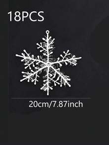 Christmas Snowflake Decorations - White Plastic Snowflakes, Suitable For Christmas Trees, Weddings And Window Decor, Ideal For Holiday And Party Celebrations, Create Christmas Atmosphere, Winter Essential - Multicolor - View 18