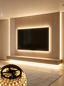 1pc USB Powered LED Light Strip - Warm White/White, Easy Installation, For TV Backlight, Home Decor, Kitchen Backlighting, Bedroom, Room, Wardrobe, Cabinet, Indoor Display, Party Scenes - USB Single-color LED Strip Light - View 2