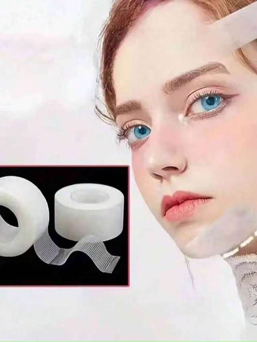 Invisible Breathable Facial Bandage, Face Skin Fixation Strap, Provides Gentle Pressure, One Size Fits Most, Face Tape, Jawline, Face Mask - Clear - View 1