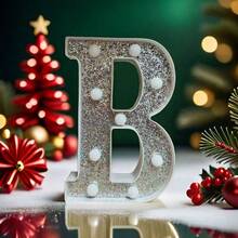 21cm/8.27in Silver Letter Light Home Decor, Wedding Birthday Party Proposal Decoration Letter & Number Light, Girls Dorm Room Decoration Light, Letter Light Sign - Warm white light - View 28