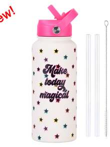 Insulated Stainless Steel Water Bottle - 32oz Leak-Proof Sports Water Bottle With Dual-Function Spout, Flip Straw And Wide Mouth Design - Keeps Hot/Cold For 24 Hours - Perfect For Fitness, Travel And Daily Use - Multicolor - View 4