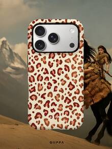 GIIPPA 1pc Earth Yellow Leopard Print Design Phone Case, Compatible With Phone 17 Pro Max, 16 Pro Max, 15 Pro Max, 14 Pro Max, Korean Style High-End Fashion Fun Phone Case, Suitable For 11/12/13/14/15/16 Pro Max Plus Elegant Design Unisex, Perfect Gift For Girlfriend On Christmas, Valentine's Day, Easter, Wedding Season And Birthday! - Earth Yellow - View 7