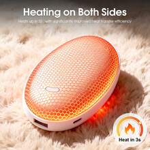 Double-Sided Heating Rechargeable Portable Pocket Hand Warmer, Winter Outdoor Camping Hunting Essential, Halloween Christmas Gift - Multicolor - View 4